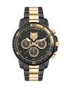 yz vC X|[c Y rv ANZT[ Men's Chronograph Date Quartz Powerlift Gold-Tone and Black Stainless Steel Bracelet Watch 45mm Two-Tone