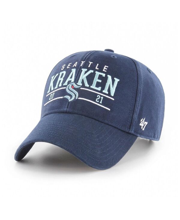 【送料無料】 47ブランド メンズ 帽子 アクセサリー Men's Deep Sea Blue Seattle Kraken Centerline MVP Adjustable Hat Deep Sea Blue