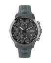 yz vC X|[c Y rv ANZT[ Men's Chronograph Date Quartz Plein Gain Gray Silicone Strap Watch 43mm Ion Plated Gunmetal