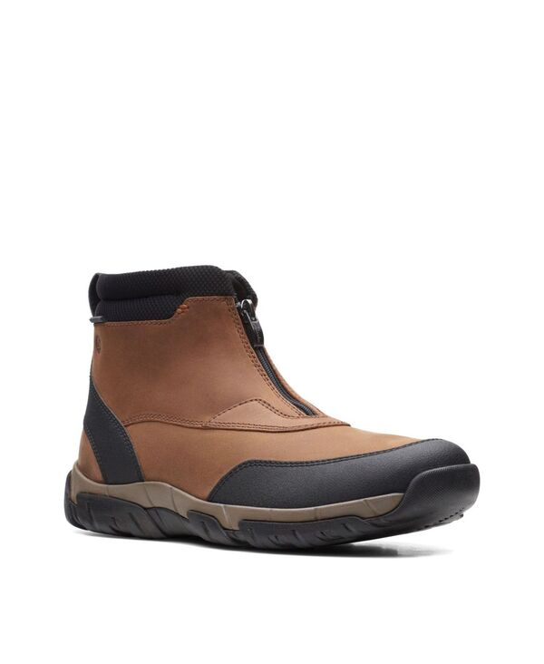 【送料無料】 クラークス メンズ ブーツ・レインブーツ シューズ Men's Collection Grove Zip II Boots Dark Tan Leather