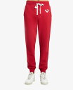 トゥルーレリジョン 【送料無料】 トゥルーレリジョン メンズ カジュアルパンツ ボトムス Men's Classic Logo Elastic Drawstring Joggers Ruby Red