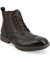 【送料無料】 バンス メンズ ブーツ・レインブーツ シューズ Men's Bowman Tru Comfort Foam Wingtip Lace-Up Ankle Boots Brown(4)