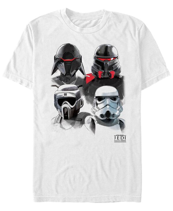 【送料無料】 フィフスサン メンズ Tシャツ トップス Star Wars Men 039 s Jedi Fallen Order Trooper Group Sketch T-shirt White