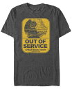 【送料無料】 フィフスサン メンズ Tシャツ トップス Star Wars Men 039 s Classic Death Star Out of Service Short Sleeve T-Shirt Charcoal Heather