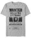 【送料無料】 フィフスサン メンズ Tシャツ トップス Harry Potter Men 039 s Bellatrix Lestrange Wanted Poster Short Sleeve T-Shirt Silver-Tone