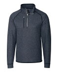 【送料無料】 カッターアンドバック メンズ ジャケット・ブルゾン アウター Mainsail Sweater-Knit Mens Big and Tall Half Zip Pullover Jacket Liberty navy heather