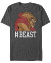 【送料無料】 フィフスサン メンズ Tシャツ トップス Disney Men's Beauty The Beast BEAST Game Face Short Sleeve T-Shirt Charcoal H