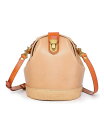 yz I[hgh fB[X V_[obO obO Women's Genuine Leather Doctor Bucket Crossbody Convertible Bag Beige