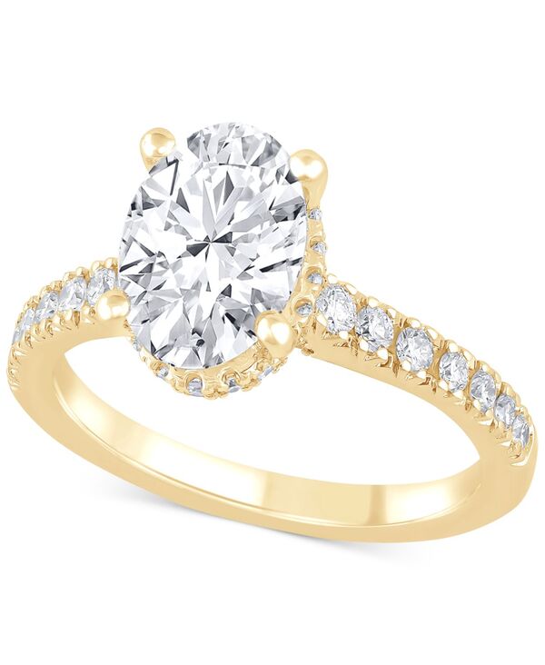 yz obWF[~VJ fB[X O ANZT[ Certified Lab Grown Diamond Oval Engagement Ring (2-1/2 ct. t.w.) in 14k Gold Yellow Gold