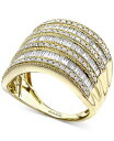 【送料無料】 エフィー レディース リング アクセサリー EFFY&reg; Diamond Multi-Row Statement Ring (1-1/2 ct. t.w.) In 14k Gold Yellow Gold