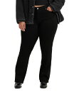 【送料無料】 リーバイス レディース デニムパンツ ジーンズ ボトムス Trendy Plus Size 415 Classic Bootcut Jeans Soft Black