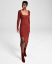 【送料無料】 アンドノウディス レディース ワンピース トップス Women's Square-Neck Sweater Dress Sonoma Brick