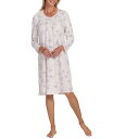 【送料無料】 ミス エレーン レディース ナイトウェア アンダーウェア Women's Floral Lace-Trim Nightgown Peach/lilac Floral Stems