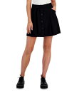 【送料無料】 アンドノウディス レディース スカート ボトムス Women's Button-Front Mini Skirt Black