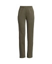 【送料無料】 ランズエンド レディース カジュアルパンツ ボトムス Women 039 s Tall Sport Knit High Rise Elastic Waist Pull On Pants Forest moss