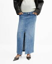 【送料無料】 マンゴ レディース スカート ボトムス Women's Denim Maternity Skirt Medium Blue