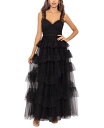 yz xbcBAhA_ fB[X s[X gbvX Women's Ruffled Tiered Gown Black