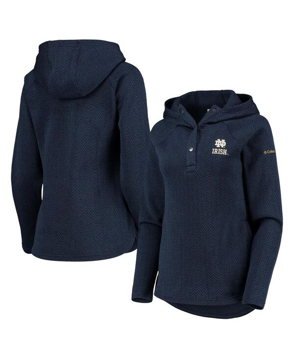 コロンビア 【送料無料】 コロンビア レディース パーカー・スウェット アウター Women's Navy Notre Dame Fighting Irish Darling Days Raglan Fleece Pullover Hoodie Navy