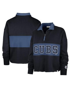 【送料無料】 47ブランド レディース ジャケット・ブルゾン アウター Women's Navy Chicago Cubs City Connect Bae Remi Quarter-Zip Jacket Navy