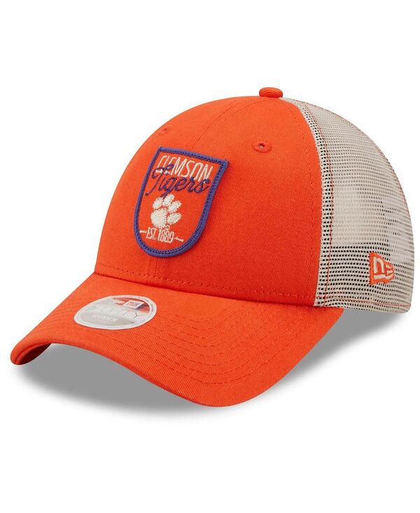 【送料無料】 ニューエラ レディース 帽子 アクセサリー Women's Orange Clemson Tigers Retro State Trucker 9FORTY Snapback Hat Orange
