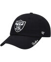 【送料無料】 47ブランド レディース 帽子 アクセサリー Women's Black Las Vegas Raiders Miata Clean Up Primary Adjustable Hat Black