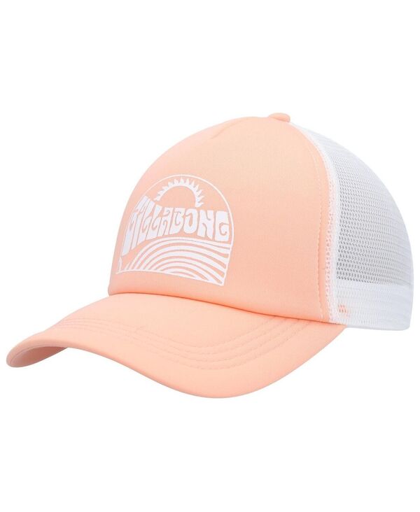【送料無料】 ビラボン レディース 帽子 アクセサリー Women's Coral Across Waves Trucker Snapback Hat Coral