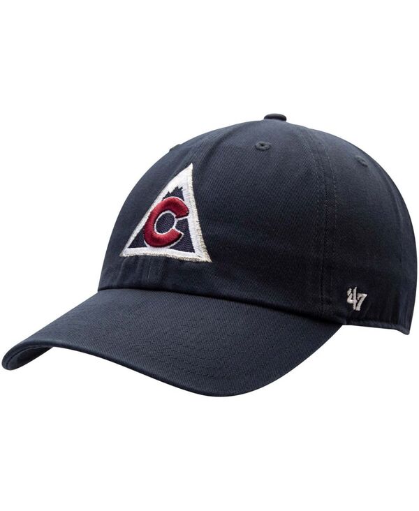 【送料無料】 47ブランド メンズ 帽子 アクセサリー Men's Navy Colorado Avalanche Clean Up Alternate Logo Adjustable Hat Navy
