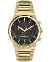 yz T@g[ tFK Y rv ANZT[ Men's Swiss Chronograph Gold-Tone Stainless Steel Bracelet Watch 41mm Ip Yellow Gold