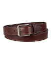 yz gb~[on} Y xg ANZT[ Men's Casual Embossed Edge Leather Belt Brown