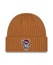 【送料無料】 ニューエラ メンズ 帽子 アクセサリー Men's Light Brown NC State Wolfpack Core Classic Cuffed Knit Hat Light Brown