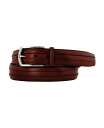 【送料無料】 ジョンストンアンドマーフィー メンズ ベルト アクセサリー Men's Double Leather Belt Cognac Vegetable-...