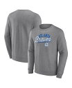 【送料無料】 ファナティクス メンズ パーカー・スウェット アウター Men's Heather Gray Branded Atlanta Braves Sim...
