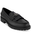 【送料無料】 カール ラガーフェルド メンズ スリッポン・ローファー シューズ Men's Tumbled Leather Slip-On Kilted Tassel Loafers Black