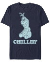 【送料無料】 フィフスサン メンズ Tシャツ トップス Disney Men 039 s Frozen Olaf Chillin, Short Sleeve T-Shirt Navy