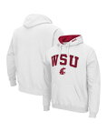 【送料無料】 コロシアム メンズ パーカー・スウェット フーディー アウター Men's White Washington State Cougars Arch and Logo 3.0 Pullover Hoodie White