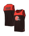 【送料無料】 スターター メンズ タンクトップ トップス Men's Brown, Orange Cleveland Browns Team Touchdown Fashion Tank Top Brown, Orange