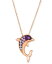 ̵   ǥ ͥå쥹硼ڥȥȥå ꡼ Strawberry Ombré Sapphire Dolphin Pendant Necklace (1/4 ct. t.w.) in 14k Rose Gold, 18