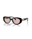 【送料無料】 スワロフスキー レディース サングラス・アイウェア アクセサリー Women's Low Bridge Fit Sunglasses SK6002F Black