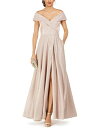 【送料無料】 エスケープ レディース ワンピース トップス Petite Off-the-Shoulder Glitter Gown Blush Pink/Si...