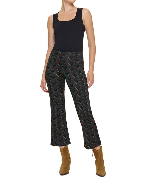 yz q[ fB[X MX {gX Women's PontEase Geo Cropped Flare Leggings Brown