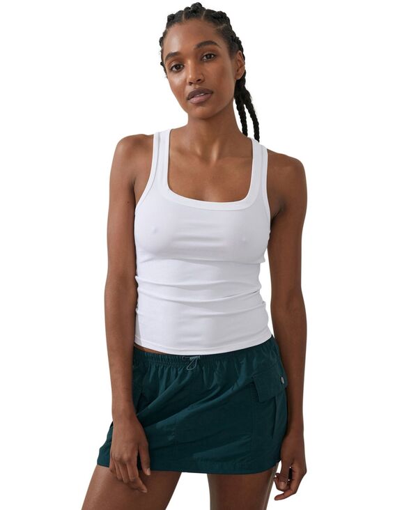 【送料無料】 コットンオン レディース タンクトップ トップス Women's Active Rib Scoop Tank White