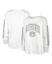 【送料無料】 47ブランド レディース Tシャツ トップス Women 039 s White Distressed Auburn Tigers Statement SOA 3-Hit Long Sleeve T-shirt White