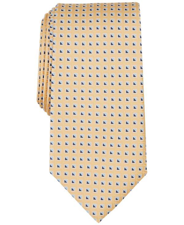 yz Nu[ Y lN^C ANZT[ Men's Thorton Dot-Pattern Tie Yellow