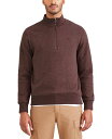 【送料無料】 ドッカーズ メンズ ニット・セーター アウター Men's Regular-Fit Fleece Quarter-Zip Sweater Decadent Chocolate