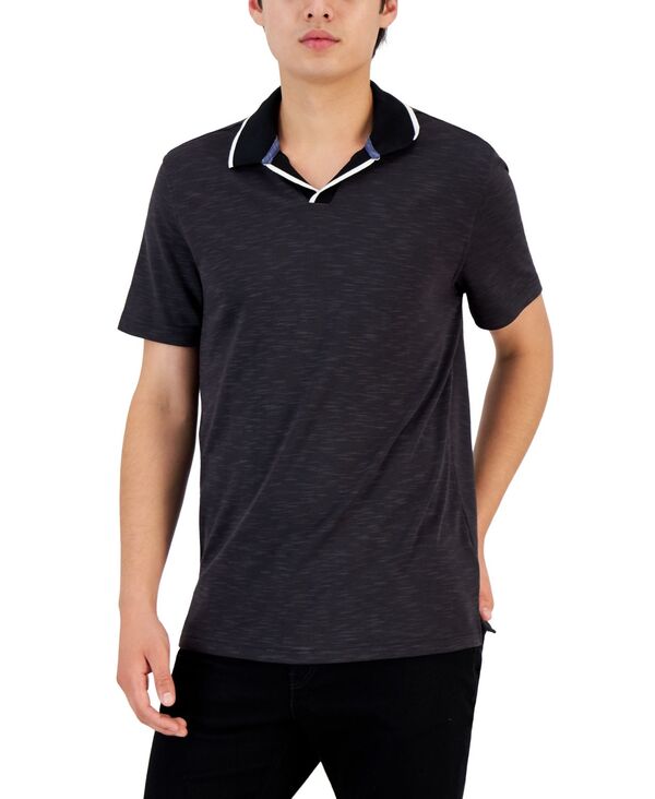 【送料無料】 アルファニ メンズ ポロシャツ トップス Men's Johnny Collar Polo Deep Black