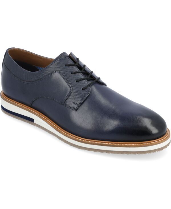 【送料無料】 トーマスアンドバイン メンズ オックスフォード シューズ Men's Glover Wide Width Tru Comfort Foam Lace-Up Round Toe Derby Shoes Navy