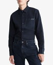 【送料無料】 カルバンクライン メンズ シャツ トップス Men's Blue Black Stone Denim Shirt Blue Black Stone