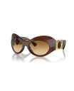 ヴェルサーチ 【送料無料】 ヴェルサーチ レディース サングラス・アイウェア アクセサリー Women's Sunglasses Gradient VE4462 Transparent Brown