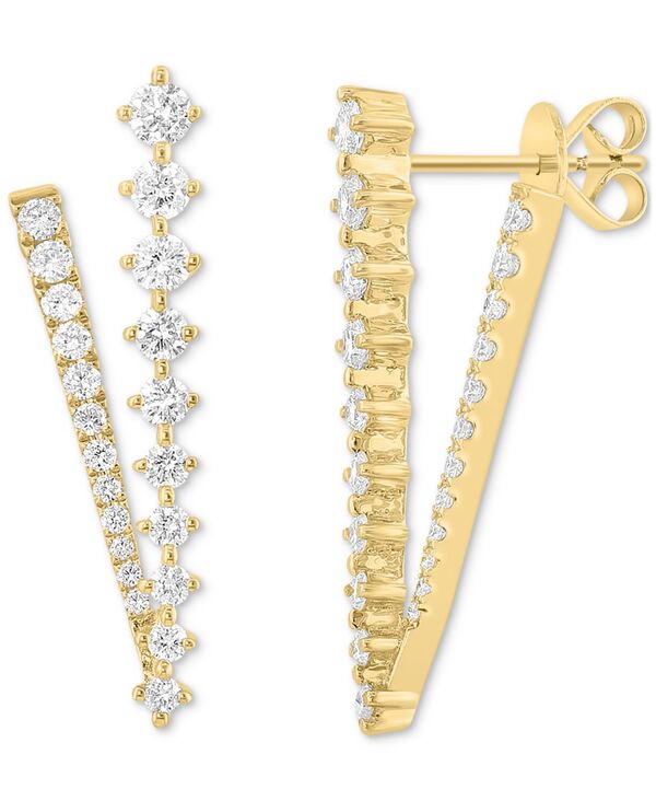 ̵ ե ǥ ԥ ꡼ EFFY® Diamond V-Shape Drop Earrings (1-1/6 ct. t.w.) in 14k Gold 14K Gold