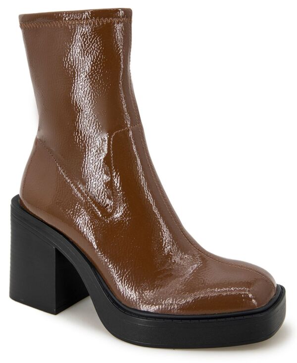 【送料無料】 ケネスコール レディース ブーツ・レインブーツ シューズ Women's Amber Platform Dress Booties Chocolate